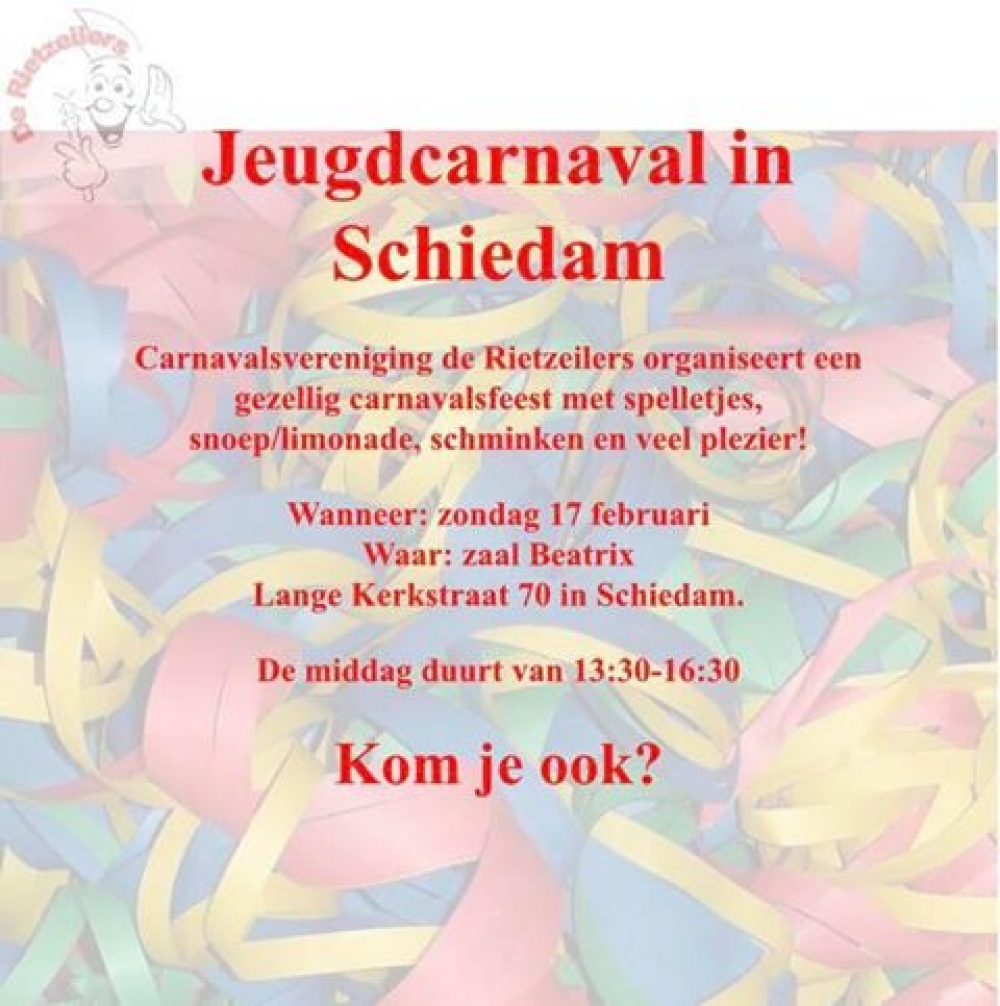 Jeugdcarnaval in zaal Beatrix