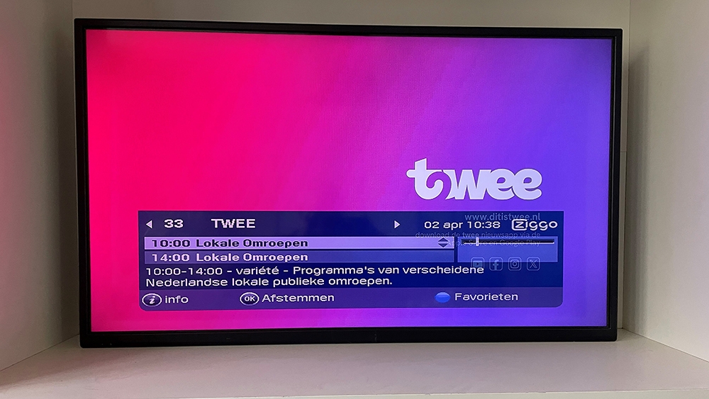 Twee nu ook bij Ziggo op TV