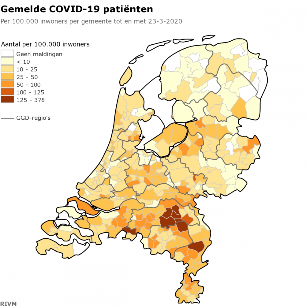 Aantal officieel geregistreerde coronapatiënten in Schiedam en Vlaardingen gelijk gebleven