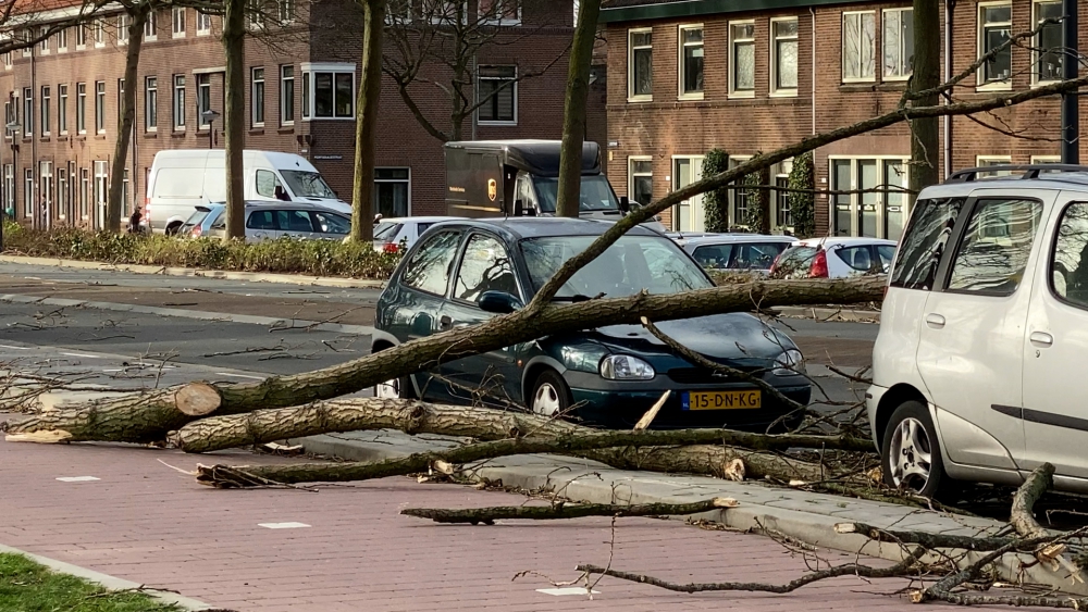 Storm Eunice houdt huis; meldkamer overbelast: ‘Bel voor kleine zaken 0900-0904’