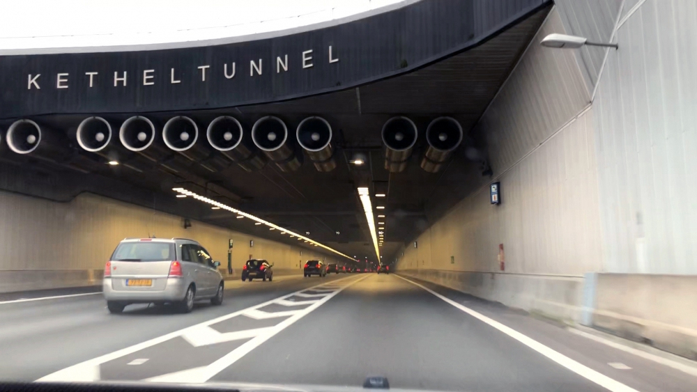 A4 richting Schiedam voor Ketheltunnel op plek drie in de file top 10