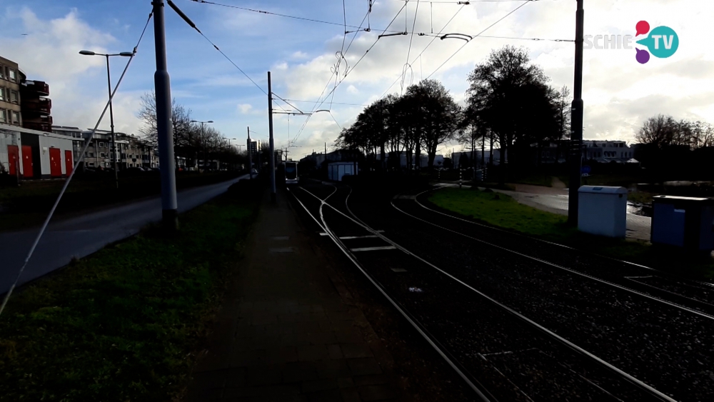 In Schiedam Noord wordt gewerkt aan en bij de tramkeerlus