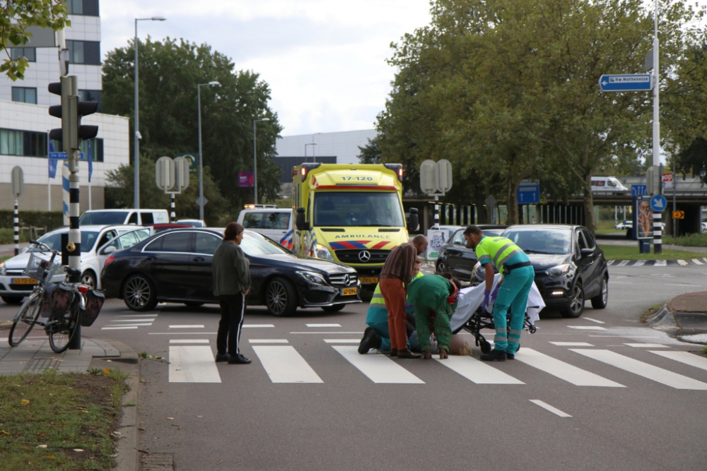 Fietsster gewond bij aanrijding