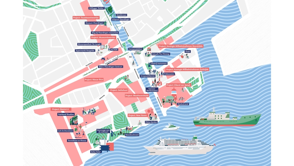 Twee partijen aan de slag met fietspaden, vergroening en brug in Rivierzone