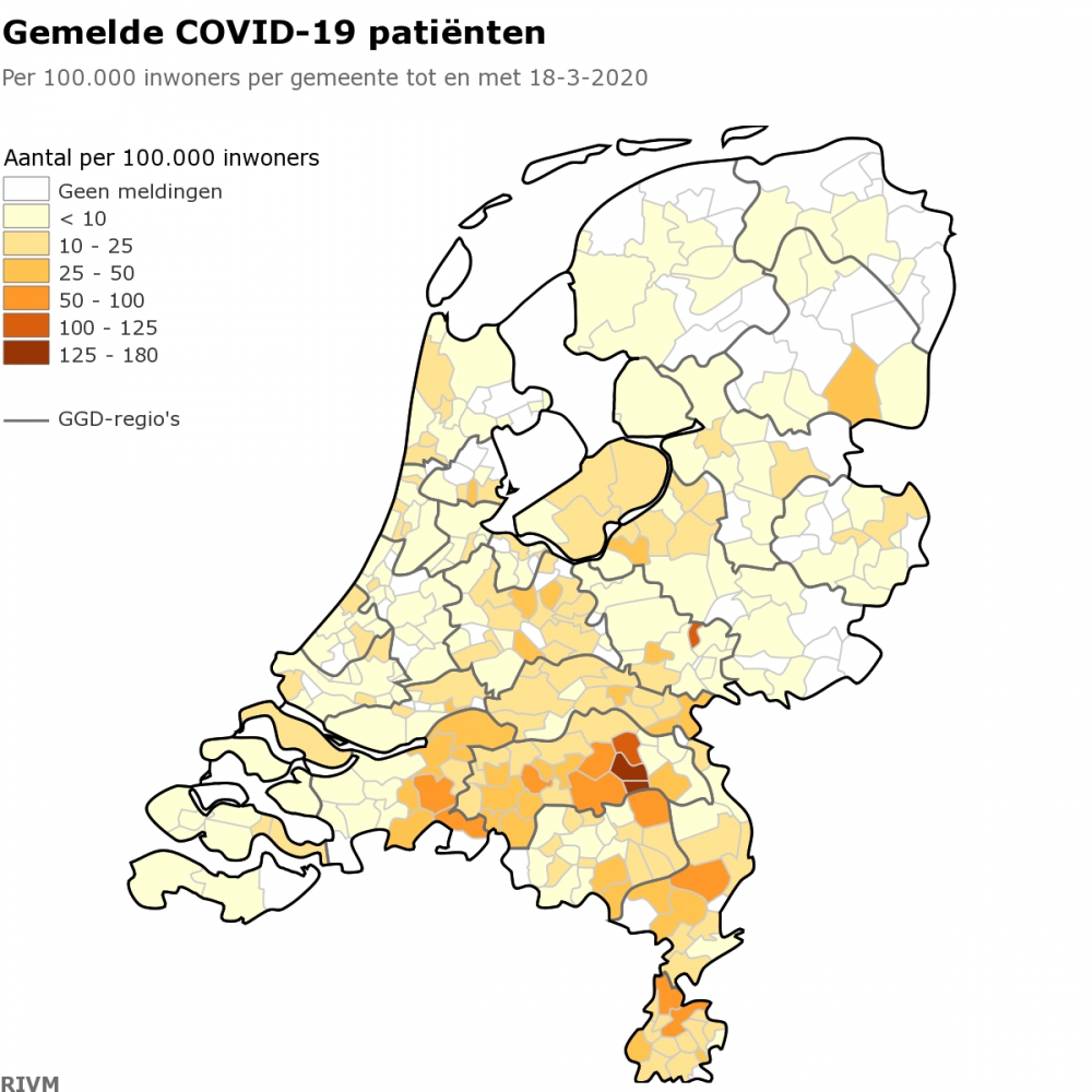 Nu 2051 mensen positief getest op corona en weer 15 patiënten overleden