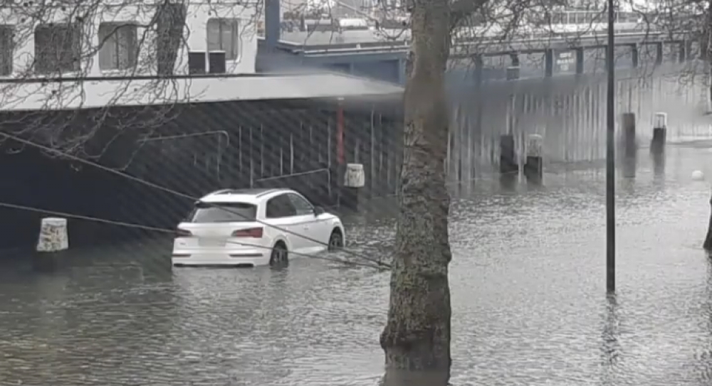 Hoogwater in Schiedam