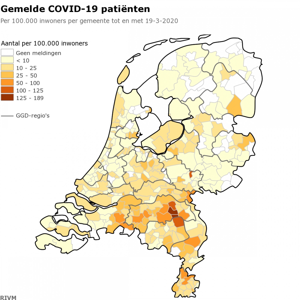 Officieel tweede coronapatiënt in Schiedam, vier in Vlaardingen, 81 in Rotterdam