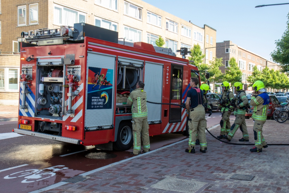 Brand in keuken van woning op het Lorentzplein