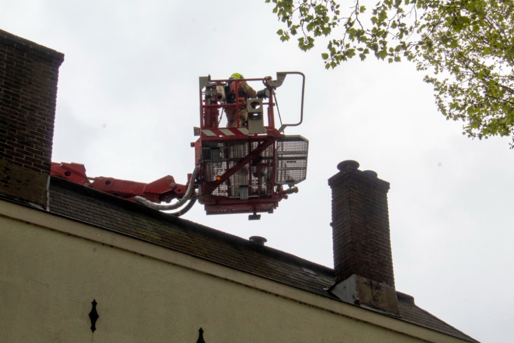 Schoorsteenbrand aan de Westvest