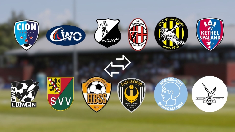 Transferoverzicht Vlaardingse en Schiedamse voetbalclubs